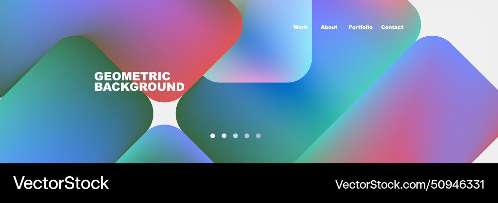 Square internet web page design template Vector Image