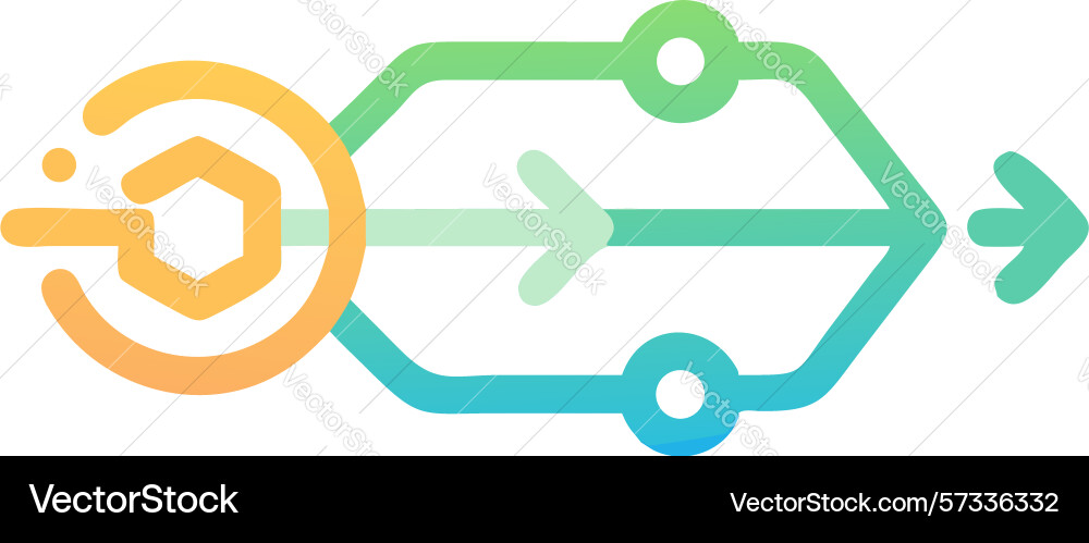 Abstract flowchart process optimization design vector image