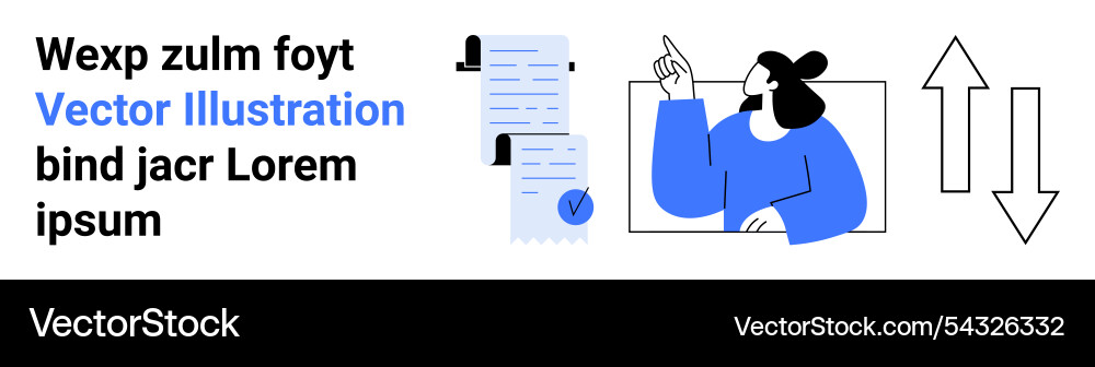 Blue document approval workflow with figures Blue document approval workflow with figures vector image