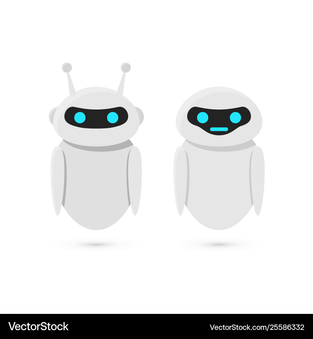 Modern Robot Icons - Bot Collection vector image