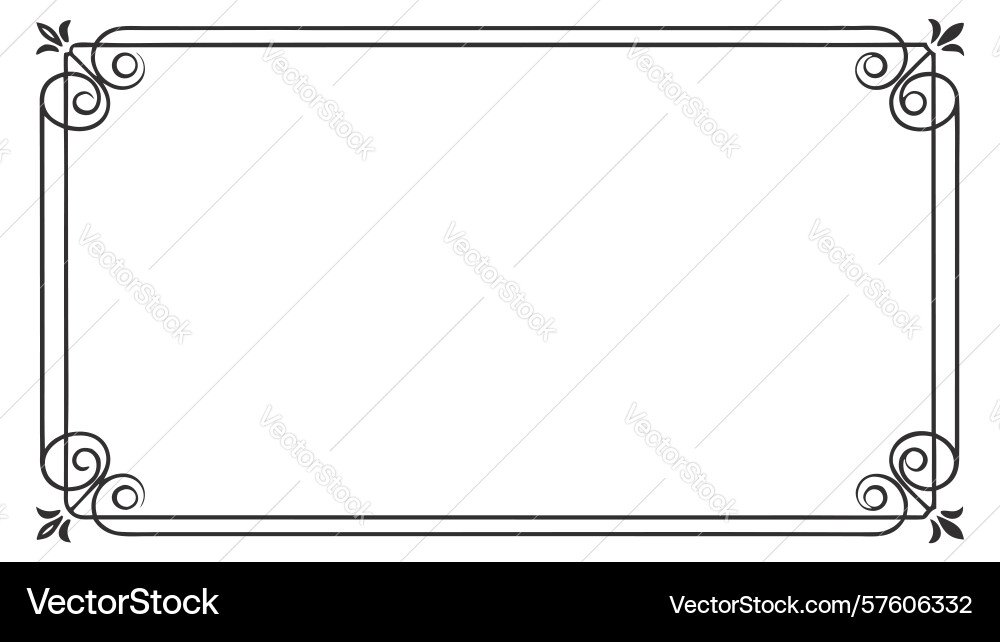 Simple elegant border frame element design vector image