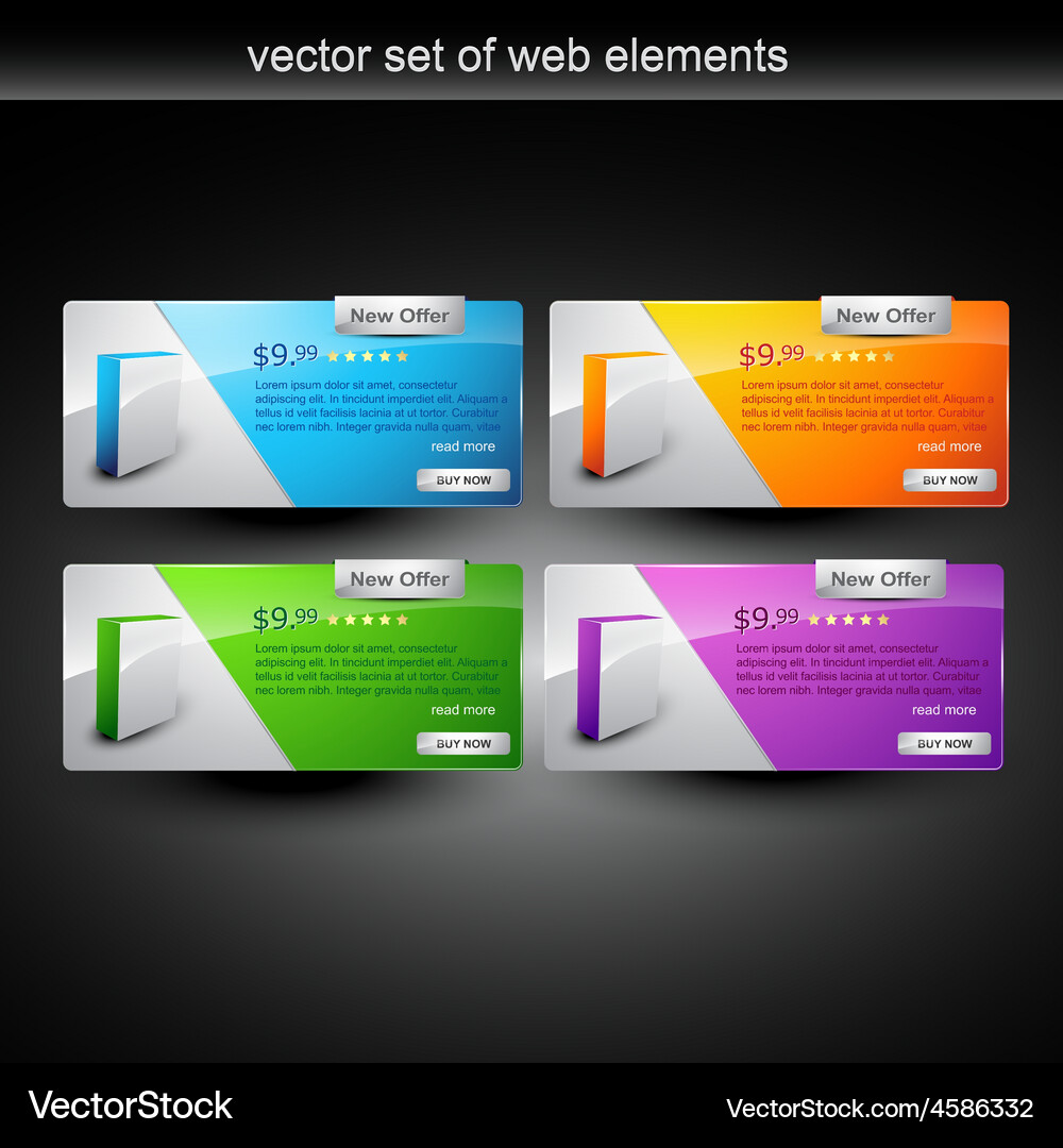 Web element Vector Image