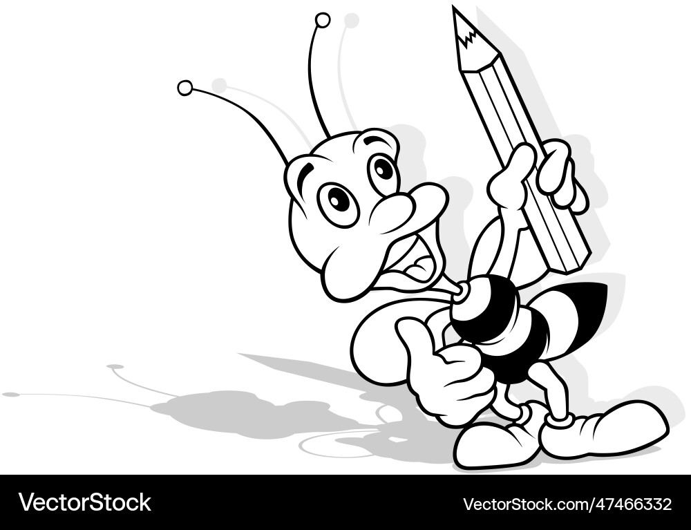 Zeichnen einer Biee mit Crayon Zeichnen einer Biee mit Crayon vektorbild