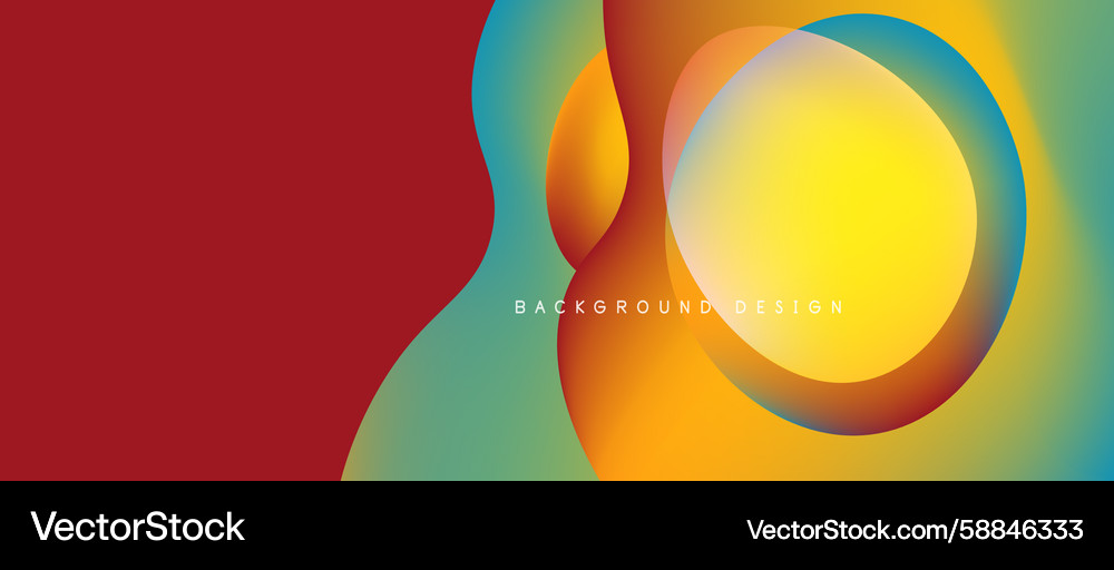 Abstract Overlapping Color Circles Vector Image