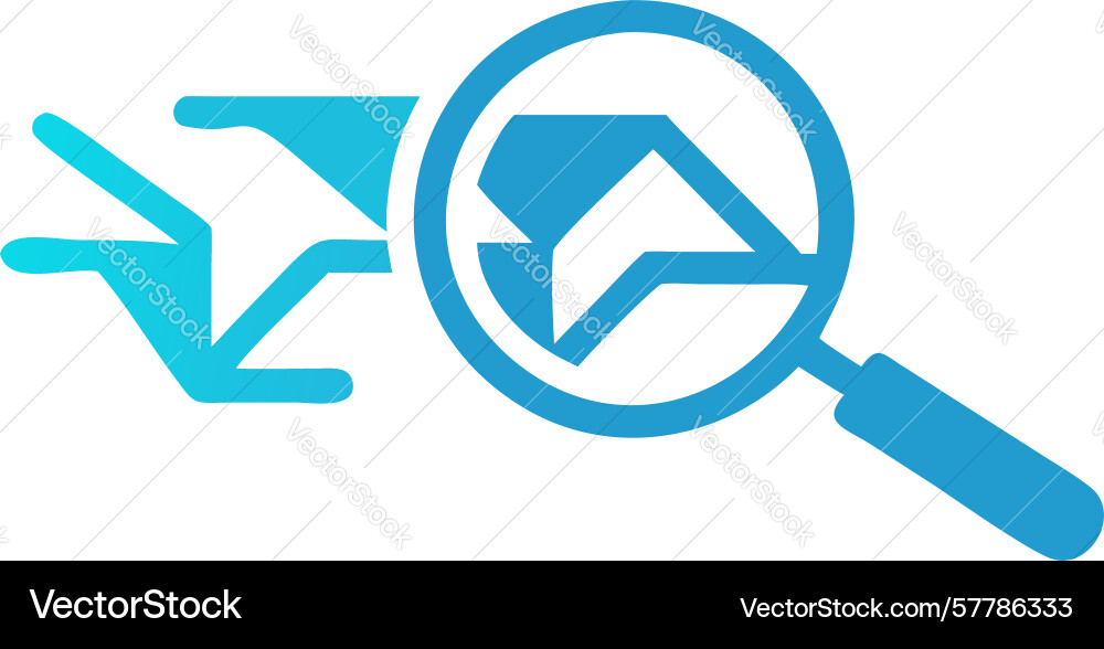 Advanced data breakdown search icon design Vector Image