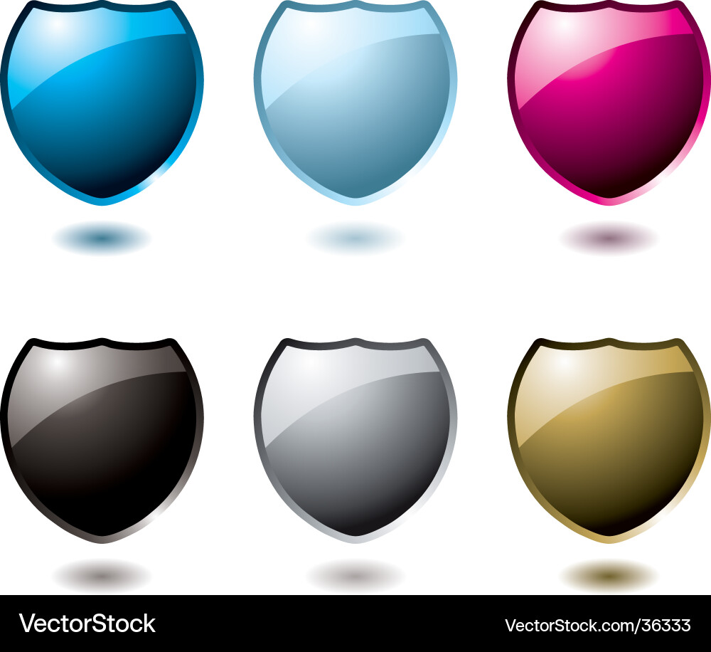 Beveled Shield Icon Vector Image