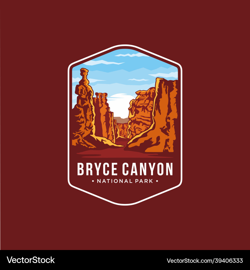 Bryce Canyon National Park Logo vector image