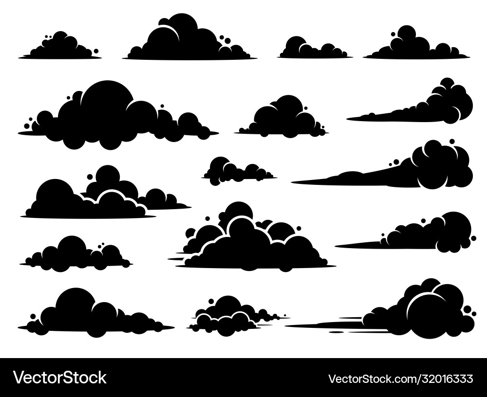 Cloud graphic design a set clouds in sky Vector Image