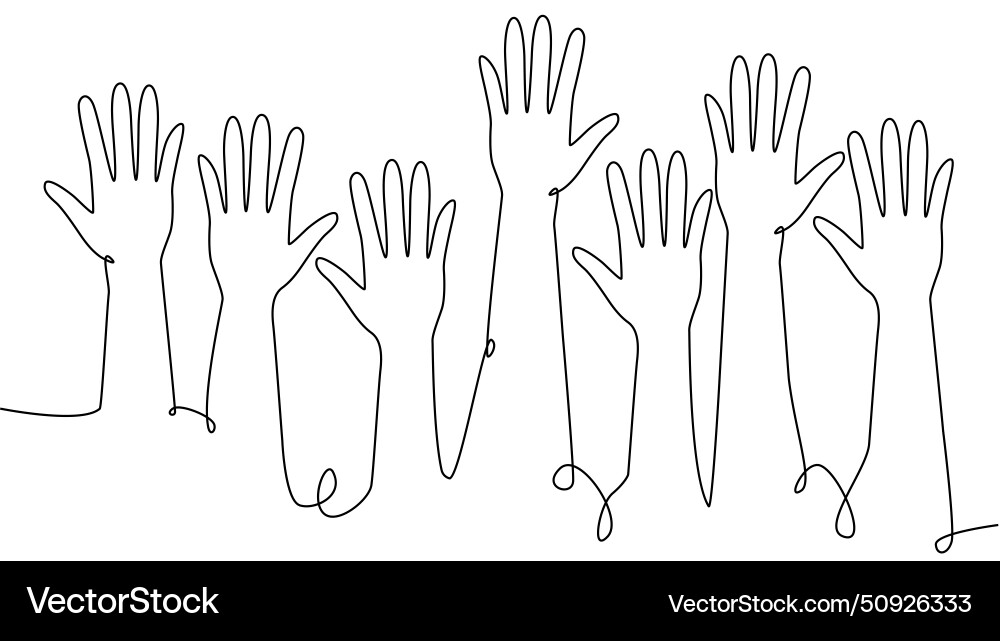 Continuous single line drawing of a group Continuous single line drawing of a group vector image