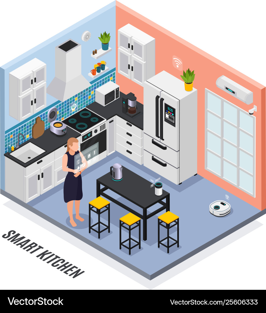 Iot isometric composition Royalty Free Vector Image