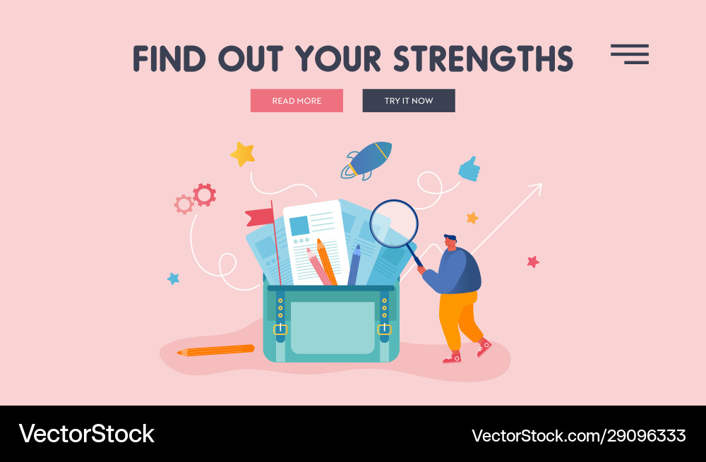 Office worker routine website landing page Vector Image