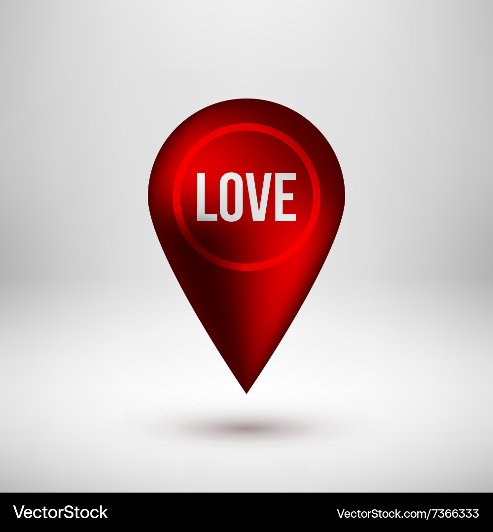 Rote Blase Map Pointer Badge vektorbild
