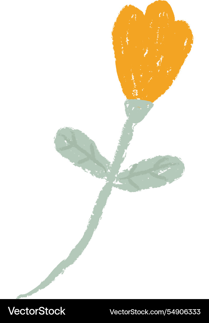 Tulip Crayon Bleistift Kinderkunst Tulip Crayon Bleistift Kinderkunst vektorbild
