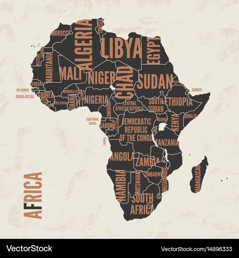 vintage-africa-map-print-royalty-free-vector-image for Free Printable Map Of Africa Vintage Africa Map Print Royalty Free Vector Image for Free Printable Map Of Africa
