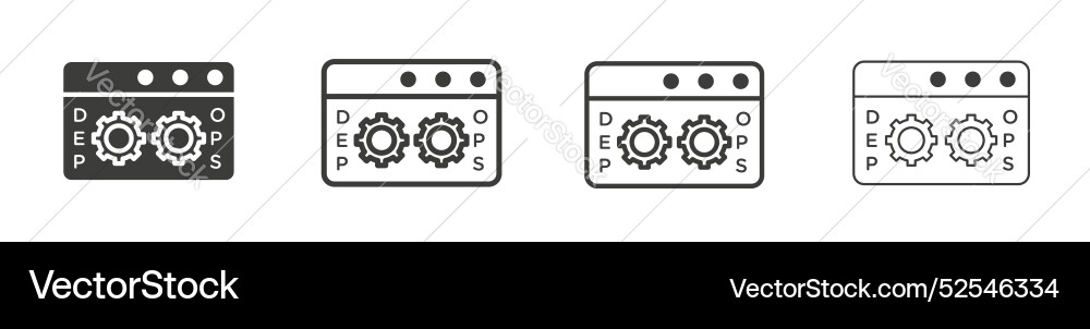 Devops icon set on white background Devops icon set on white background vector image