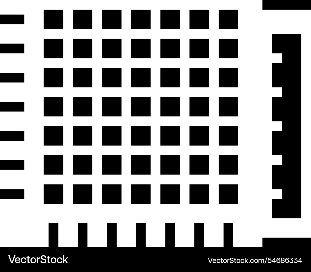 Heatmap big data glyph icon Royalty Free Vector Image