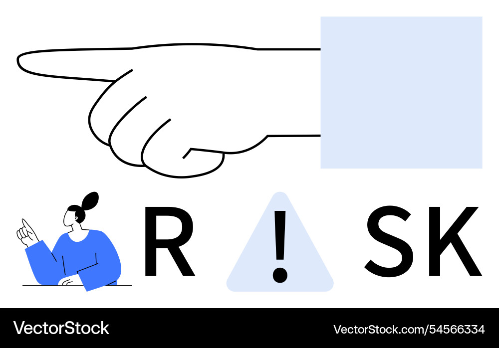 Index finger pointing with person Index finger pointing with person Vector Image