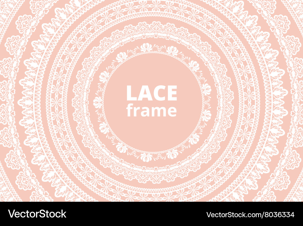 Lace net with heart pattern vector image