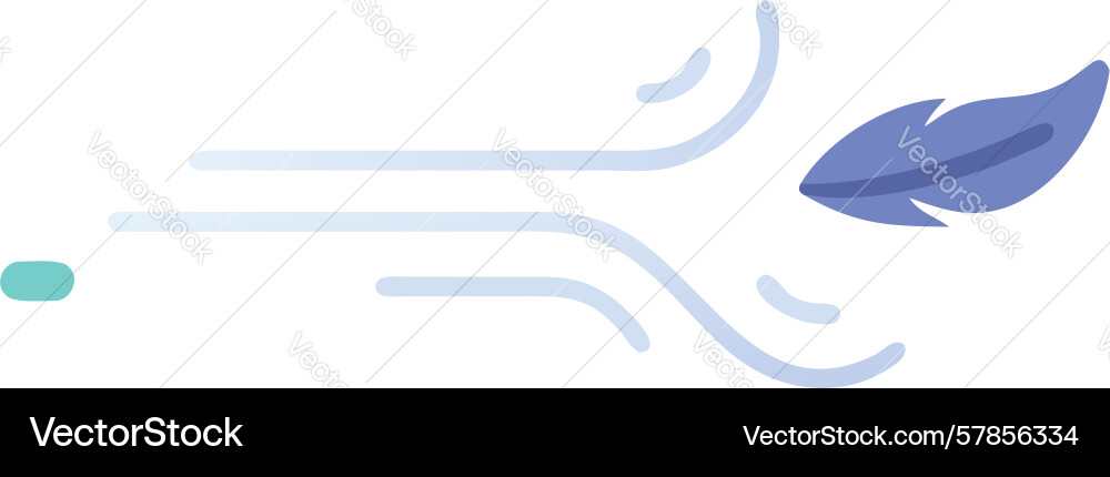 Wind with floating feather icon design generative Vector Image