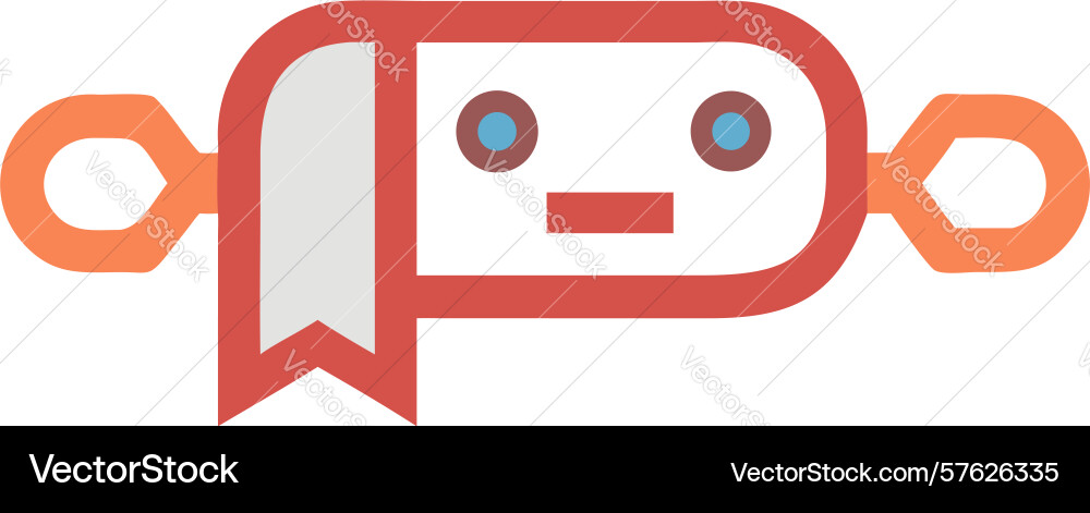 Abstract robot face icon with expressive design Vector Image