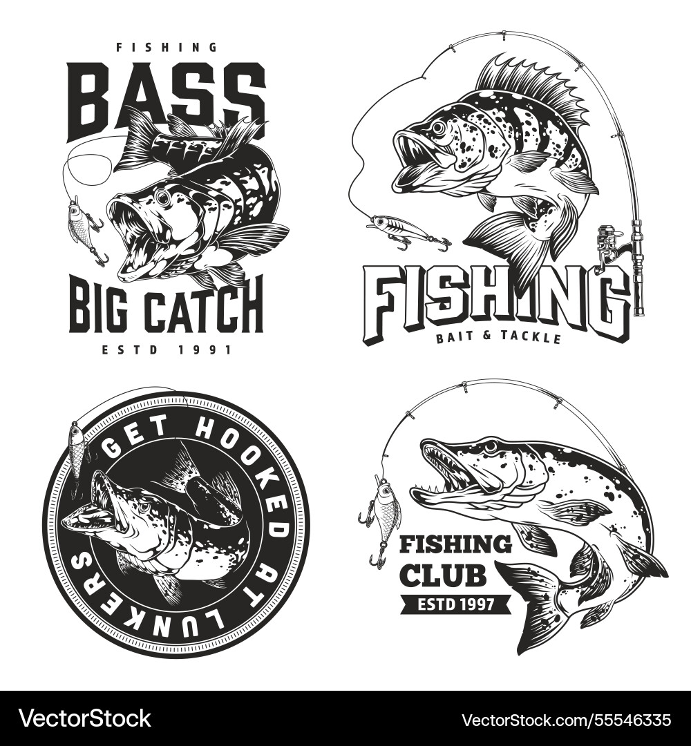 Catch the excitement of fishing clubs and contests Catch the excitement of fishing clubs and contests vector image