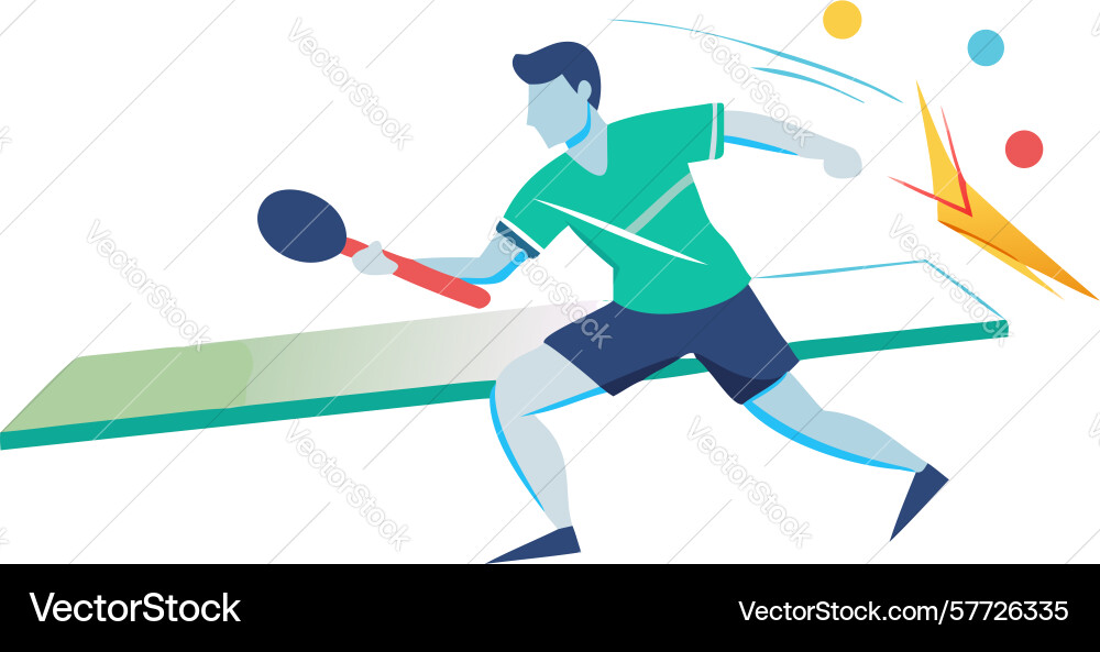 Dynamic player engaged in a fast-paced game Vector Image