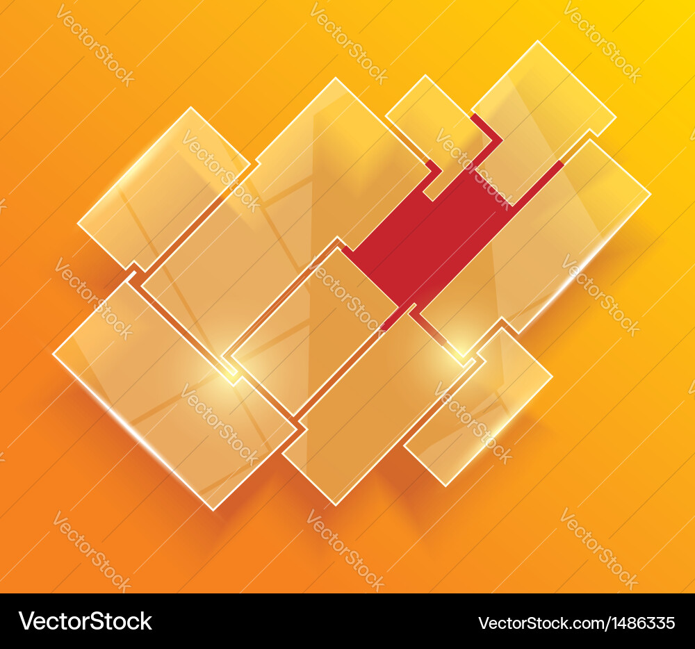 Glass framework set website template design vector image