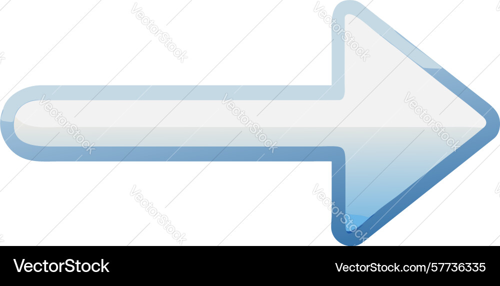 Rounded gradient arrow for smooth direction vector image