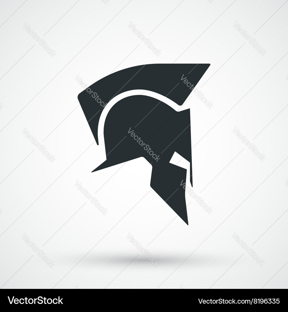Spartan Helmet Icon Vector Image