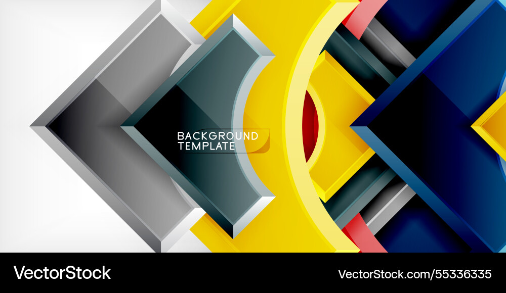 Square arrow shapes with round elements Square arrow shapes with round elements Vector Image