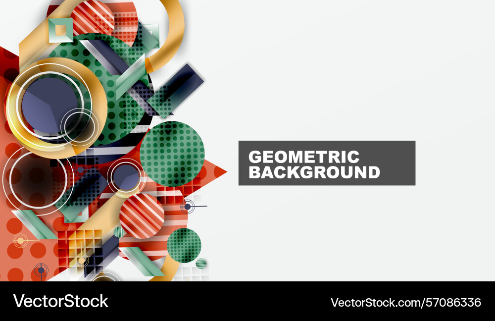 Abstract geometric shapes overlap creating Vector Image