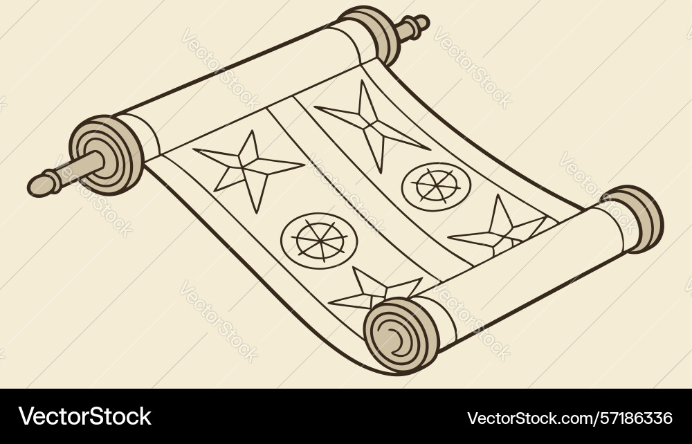 Ancient scroll decorative pattern design Vector Image