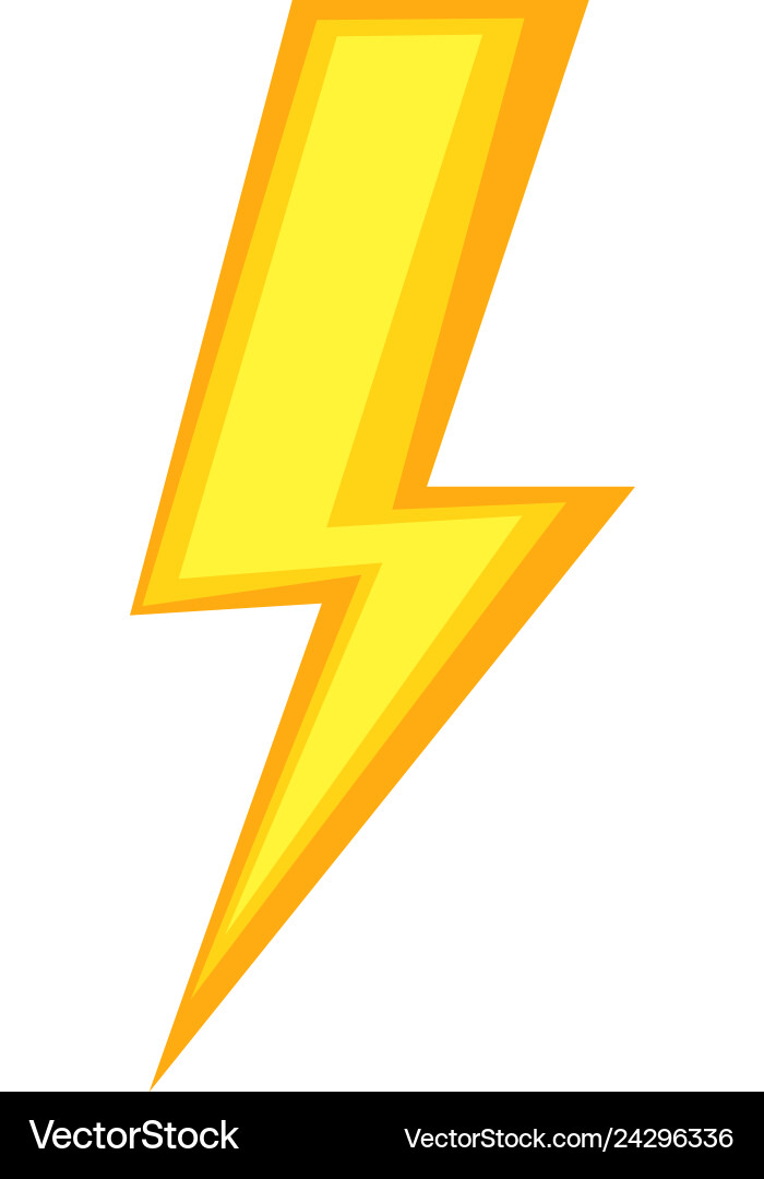 Colorful cartoon energy symbol Royalty Free Vector Image