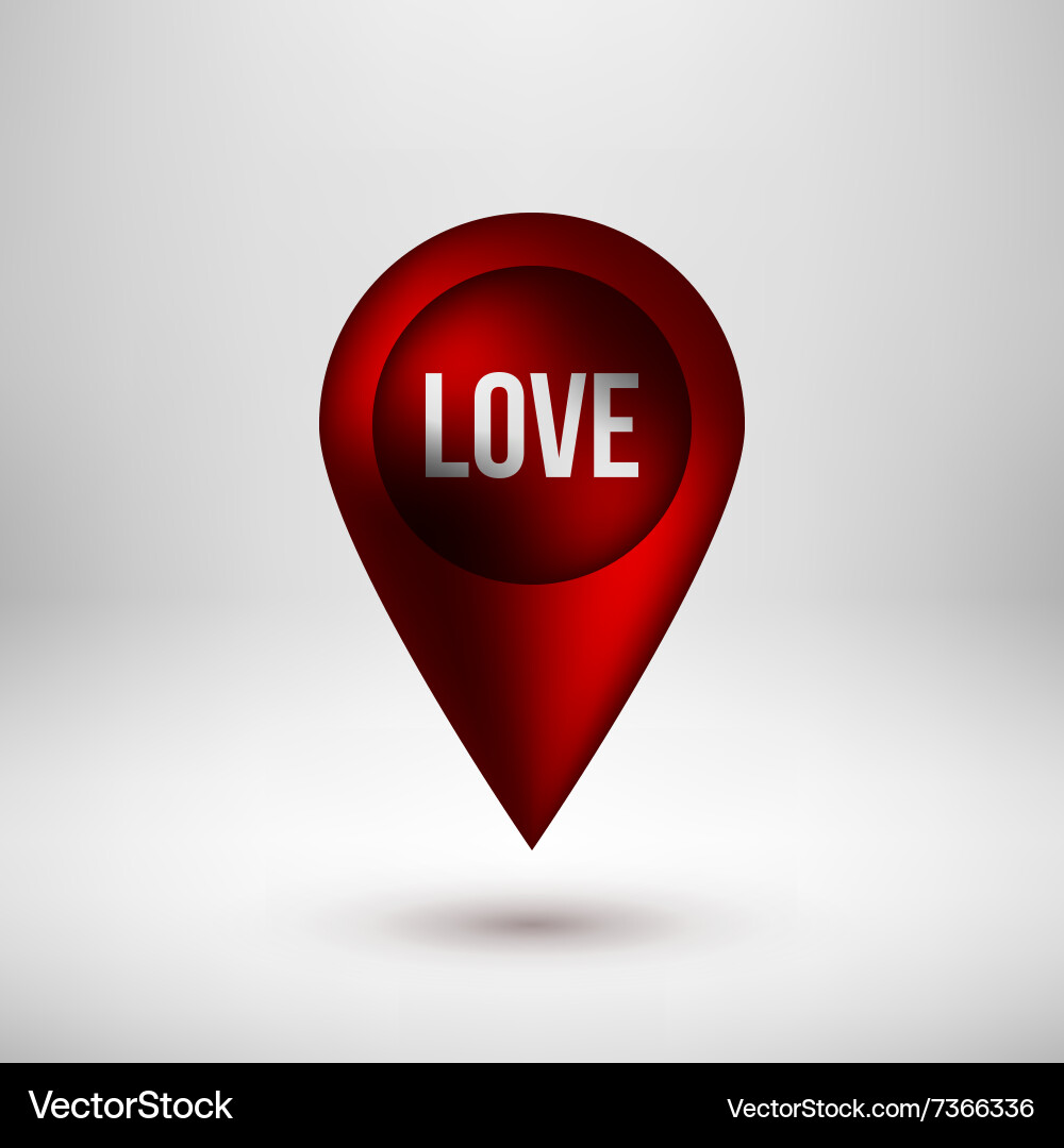 Red bubble map pointer badge Vector Image