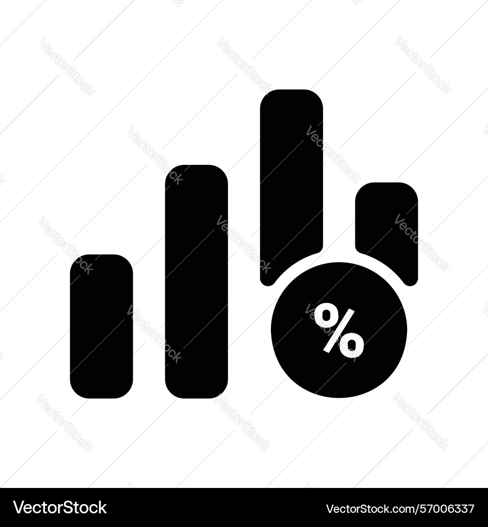 Bar graph icon with ascending columns Vector Image