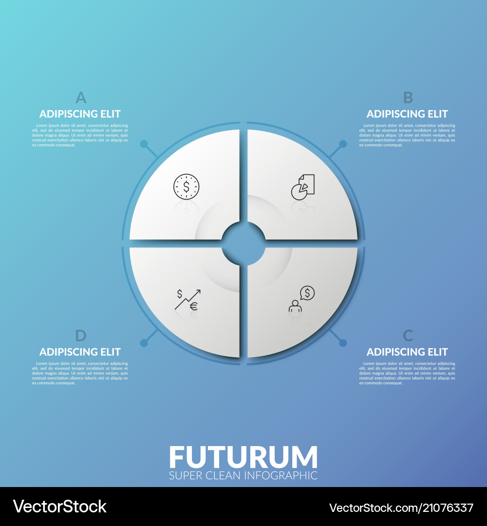 Circular Pie Chart - Data Analysis vector image