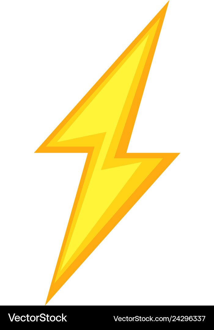 Colorful cartoon lightning symbol Colorful cartoon lightning symbol vector image