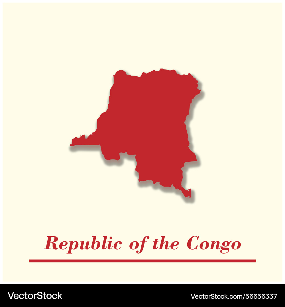 Congo country map simple design Vector Image