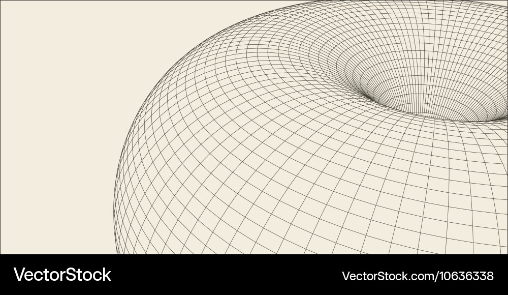 Abstract 3d illuminated distorted mesh sphere vector image