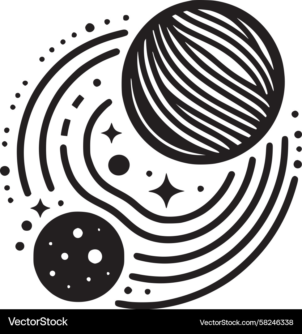 Celestial Orbit Pattern Vector Image