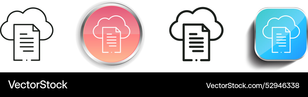 Cloud Computing Symbol dünn linear regelmäßig Cloud Computing Symbol dünn linear regelmäßig vektorbild
