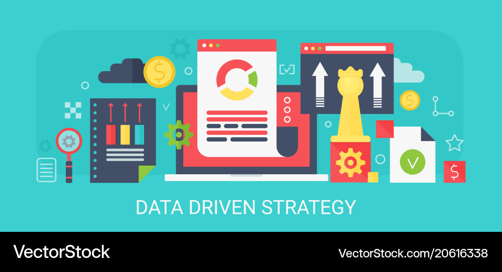 Data Driven Strategy Concepts Vector Image