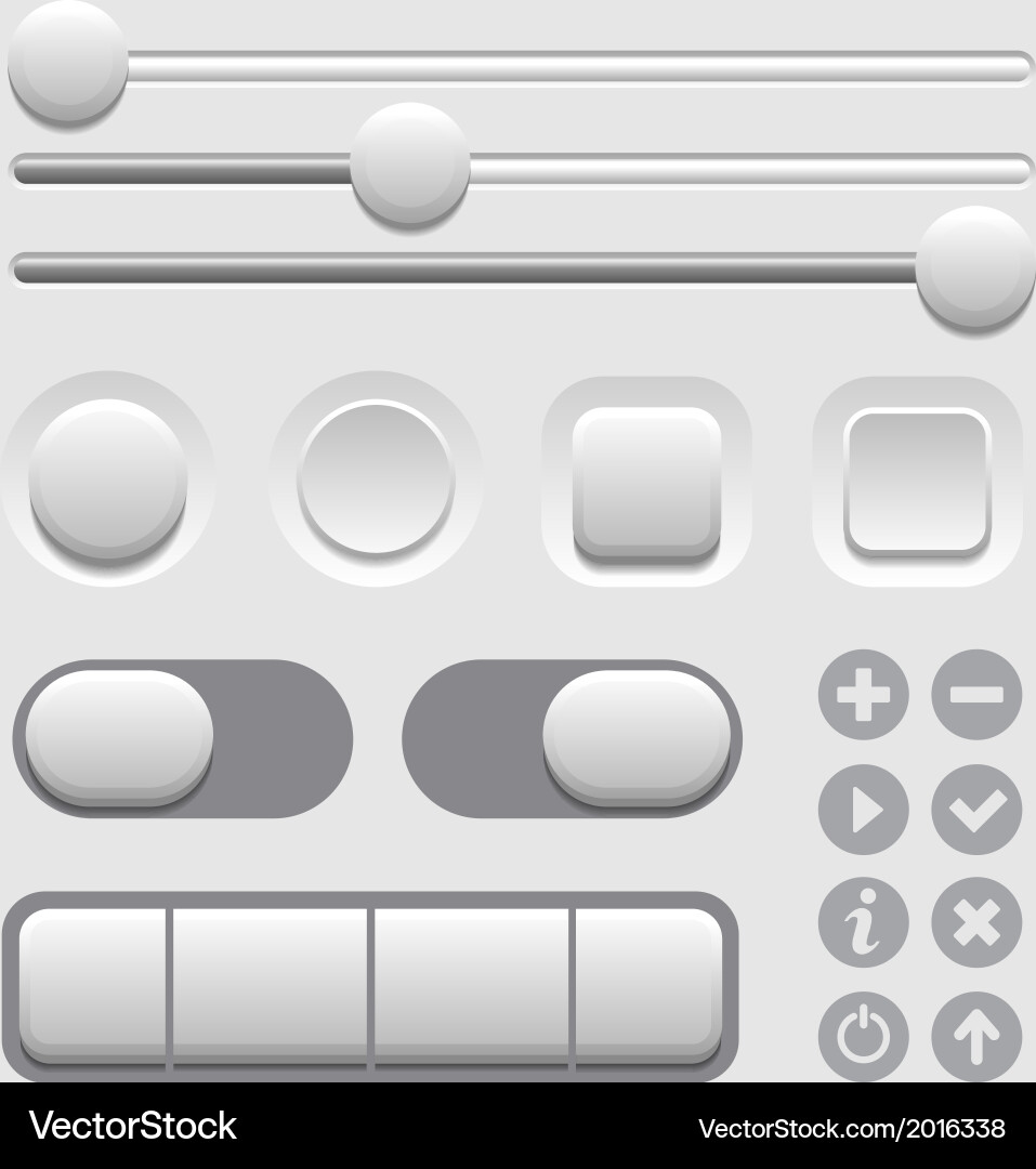 Modern UI Elements - Light Background vector image