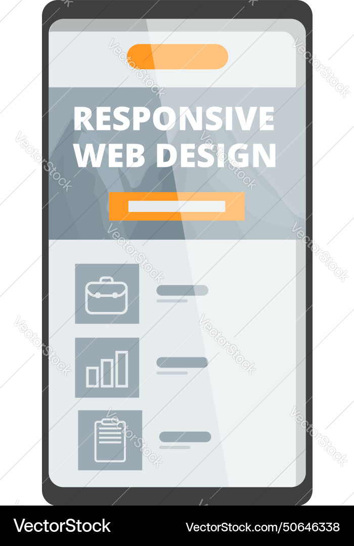 Smartphone responsive Web-Design-Symbol Cartoon Smartphone responsive Web-Design-Symbol Cartoon Vektorbild