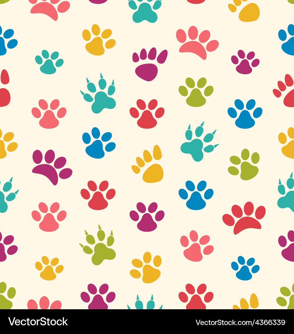 Animal Paw Print Texture vector image