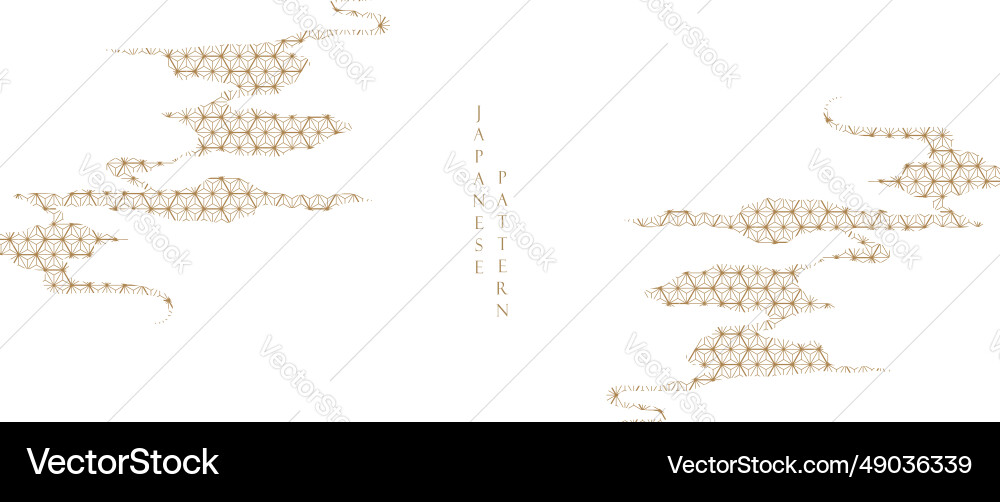 Chinese cloud template with wave pattern Chinese cloud template with wave pattern vector image