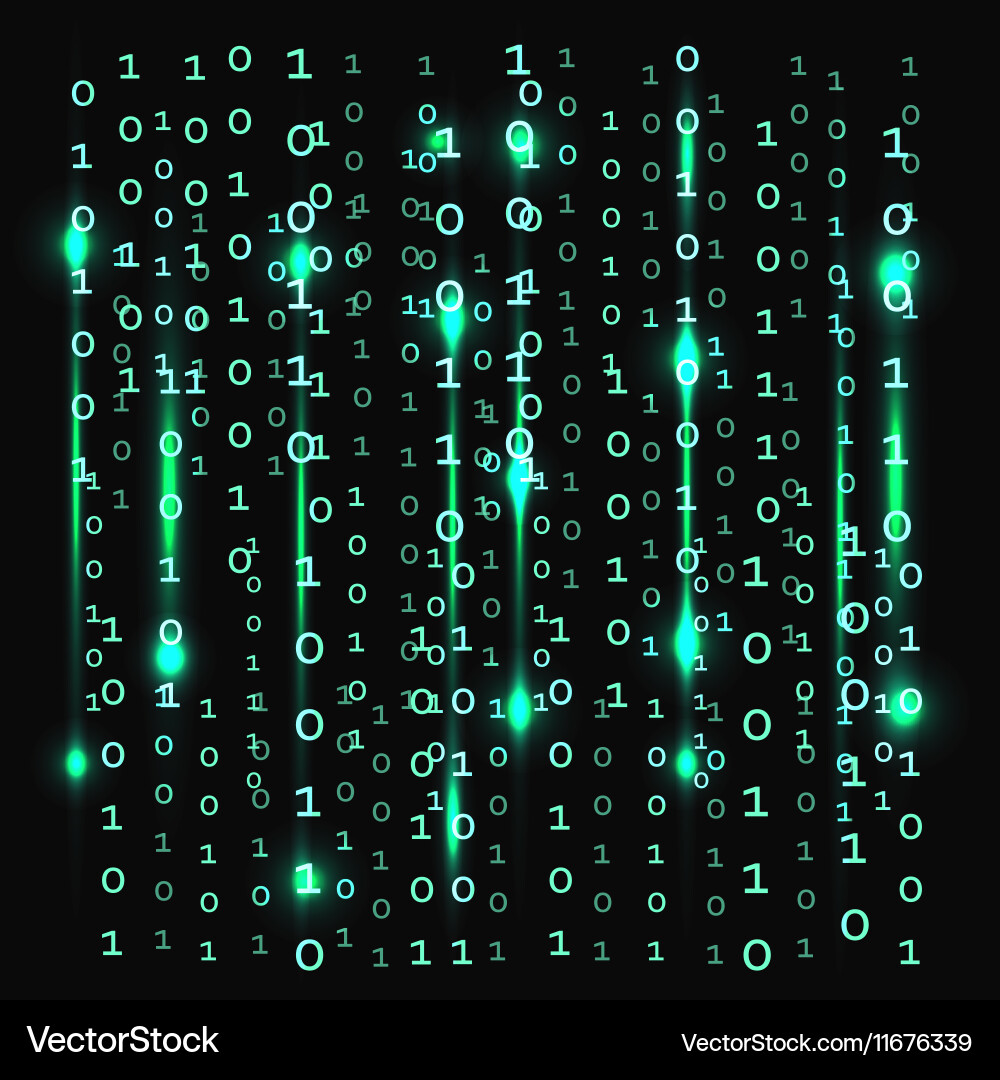Colorful Binary Code Background vector image