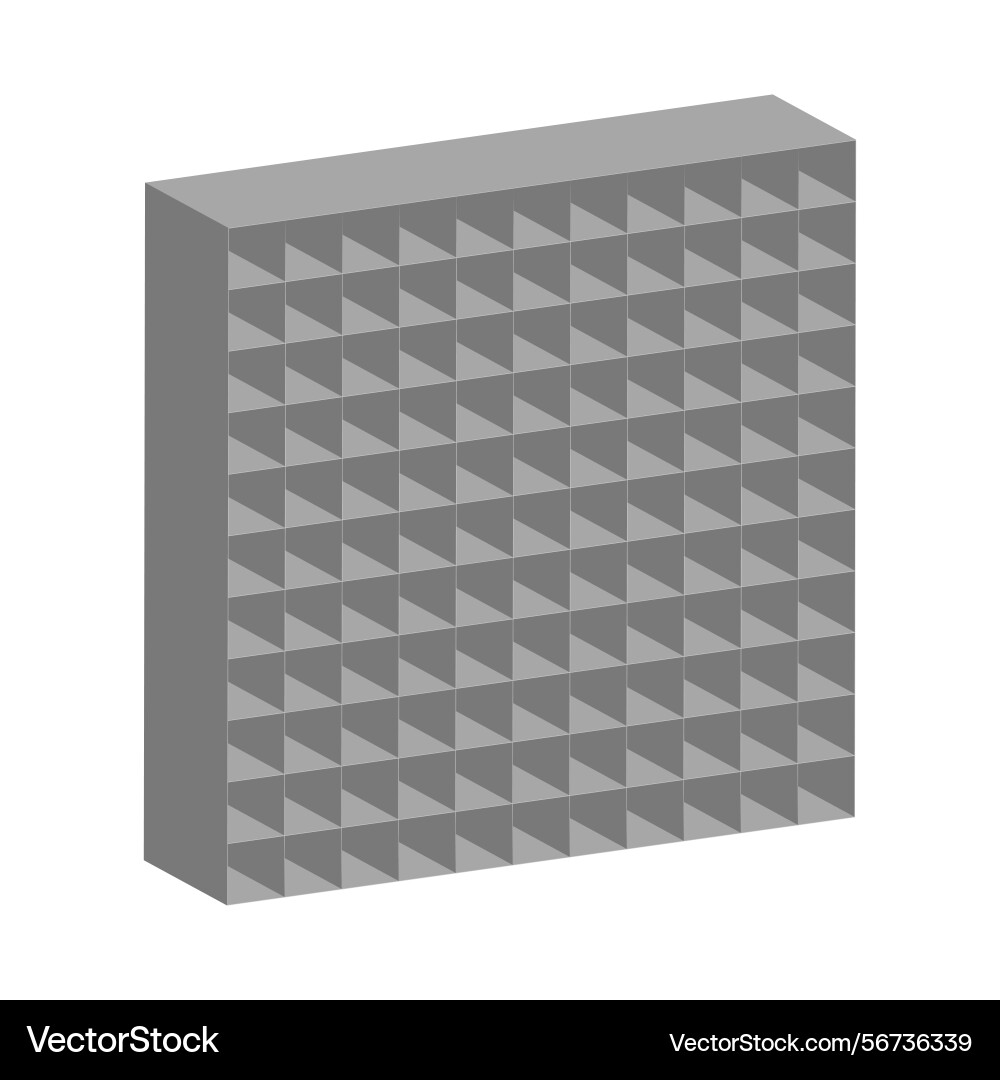 Isometric tile structure monochrome grid block Isometric tile structure monochrome grid block vector image