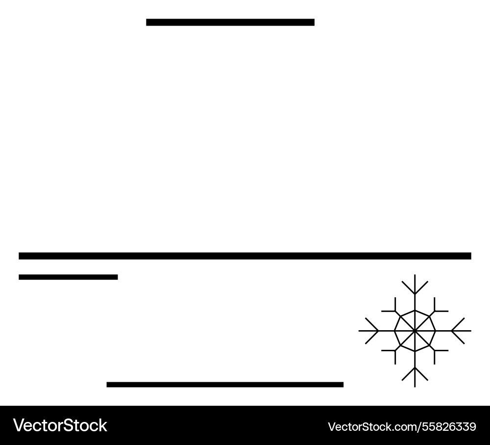 Minimalist snowflake design with geometric lines Minimalist snowflake design with geometric lines vector image