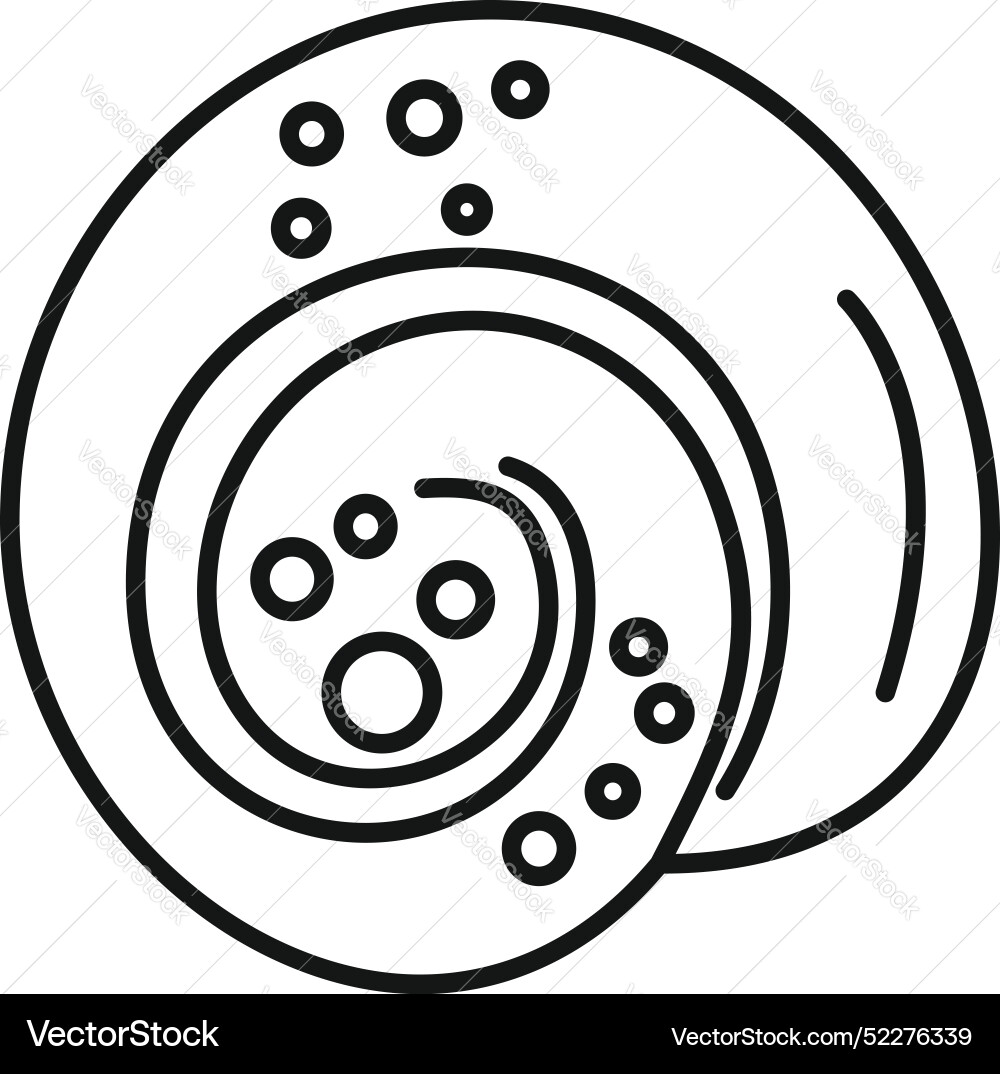 Round snail shell creating swirl pattern Round snail shell creating swirl pattern Vector Image
